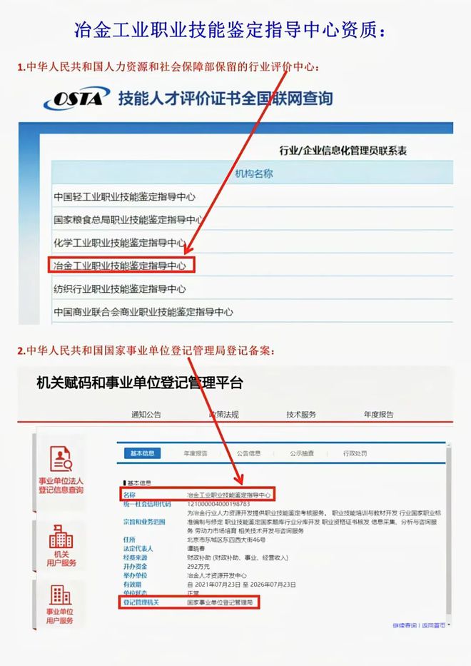冶金工业职业技能鉴定指导中心颁发的职业培训证书新利体育APP(图2)